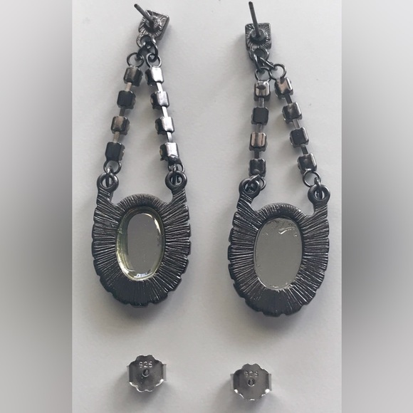 Costume Jewelry Earrings with 925 Sterling Silver Backs - Picture 2 of 3